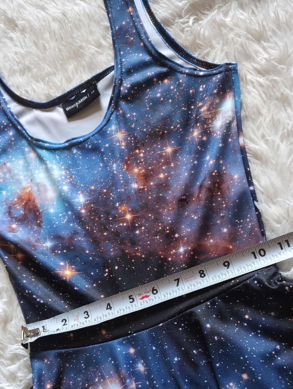 Blackmilk Actual NASA Photo Galaxy Blue Pocket Midi Dress XS - Picture 12 of 13
